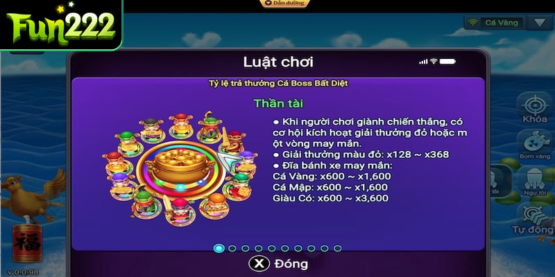 4 tính năng không thể thiếu tại bắn cá nhà cái Fun222